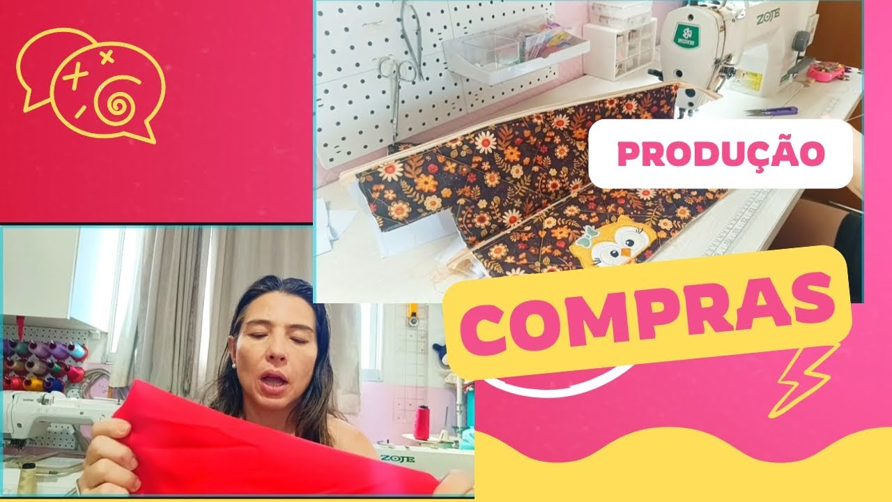 Vlog de costura e bordado/ Comprinhas/ Rotina