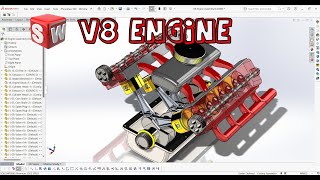 Project 02: V8 Engine Assembly - Solidworks Tutorial