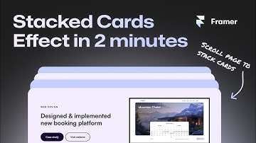 Stacked Cards Effect in Framer (No-code tutorial)