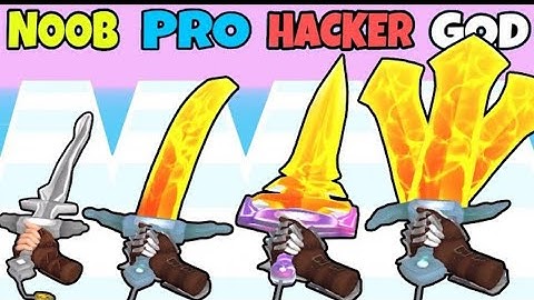 NOOB vs PRO vs HACKER vs GOD in Sword Melter New Levels Gameplay