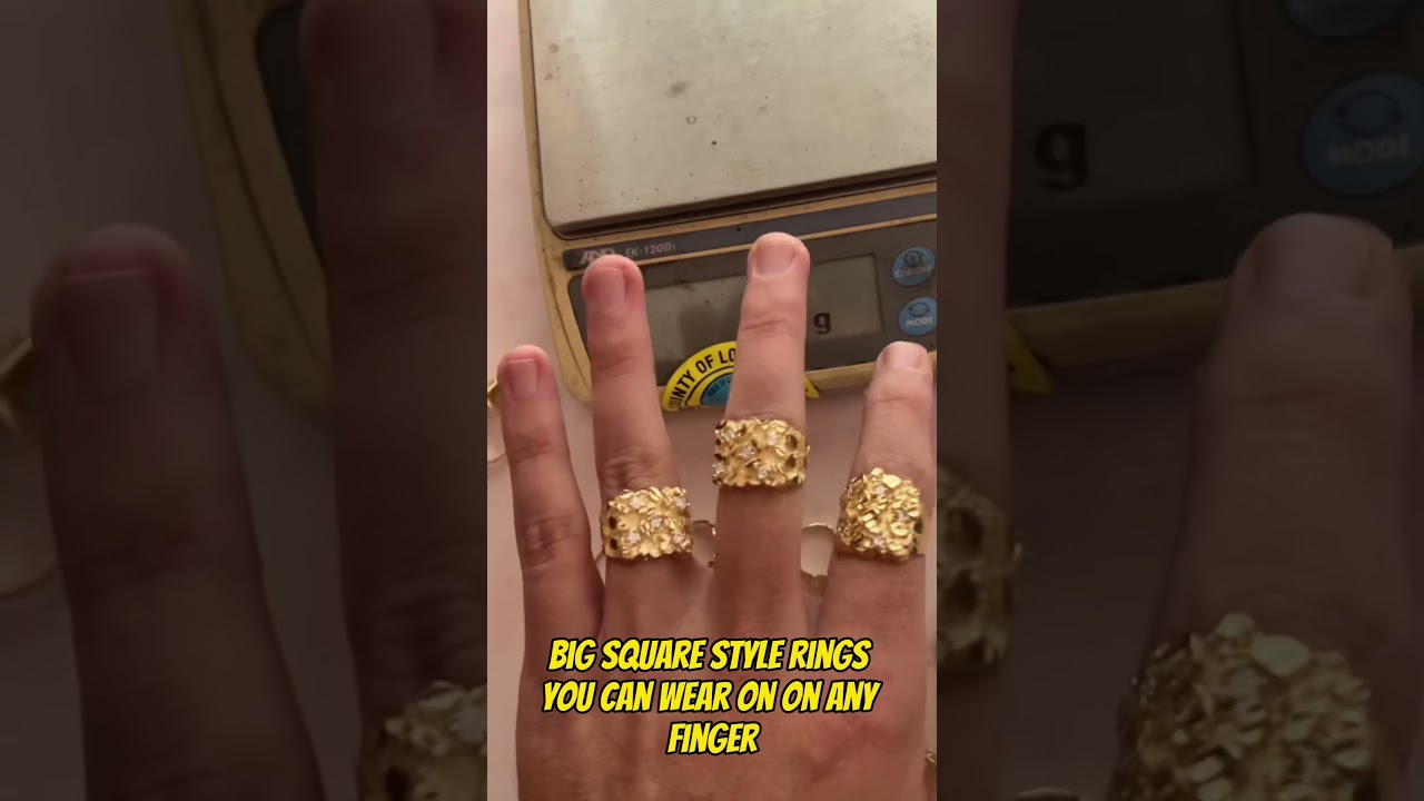 10K REAL GOLD NUGGET RINGS COLLECTION 10+ STYLES 