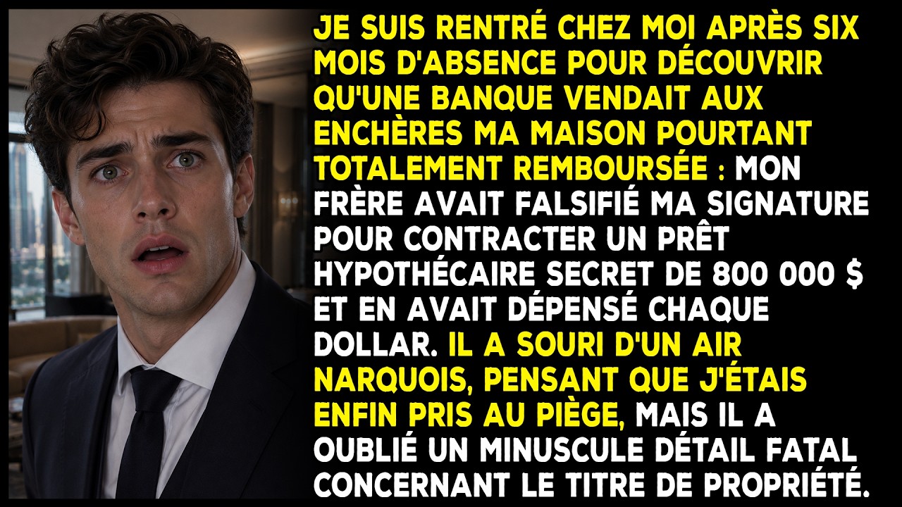 J’étais sur le perron de ma propre maison, les mains encore tremblantes d’avoir conduit vingt-deux heures d’affilée depuis le Colorado, quand j’ai vu l’enveloppe jaune scotchée à ma porte. Une...