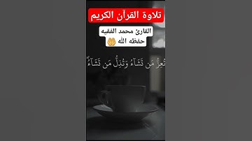 تلاوة خاشعة بصوت لم تسمع مثله من قبل 😭القارئ محمد الفقيه حفظه الله 🤲