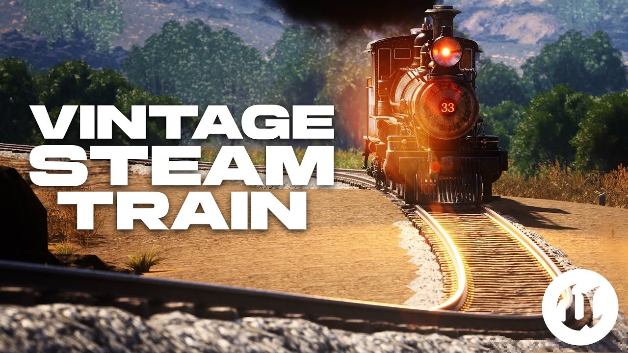 Old Steam Train - Cinematic Railway Journey in Unreal Engine (4K)