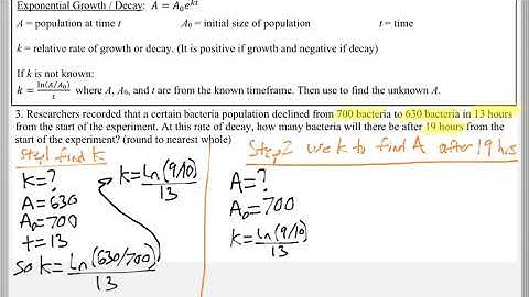 Math 119 : 10.5 #3 (Intermediate Algebra Tutorial : Exponential Growth / Decay)