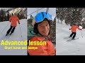 Advanced ski lesson short turns and bumps