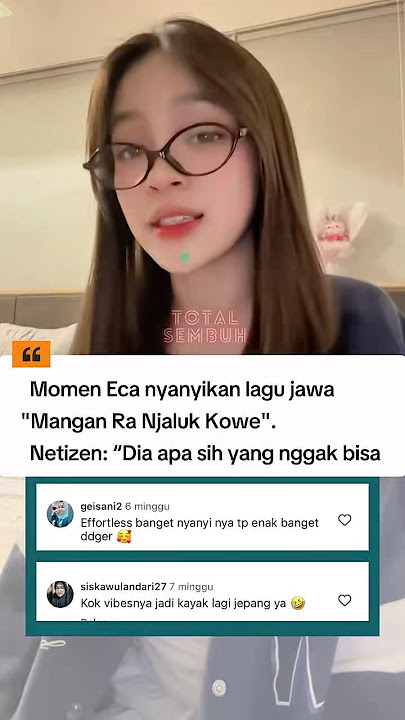 Eca nyanyikan lagu jawa 'Mangan Ra Njaluk Kowe, merdu banhget suaranya