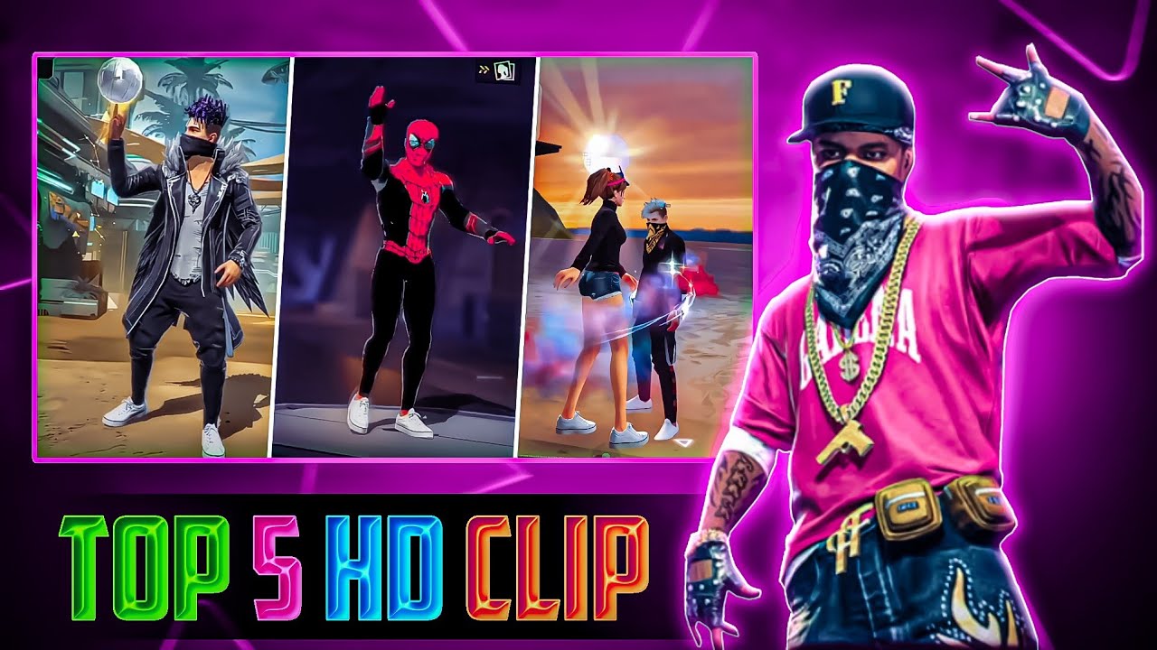 Top 10 HD Quality Emot Clip 😍 Free fire top 5 clip + Xml + CC ✅ free fire No copyright clips