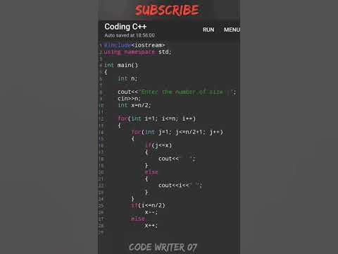Best C++ pattern program tutorial video || π―π§ #shorts #coding # ...