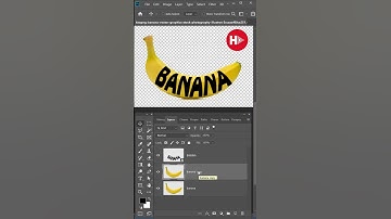 CHÈN TEXT VÀO QUẢ CHUỐI #hanhyoutube_photoshop #shorts
