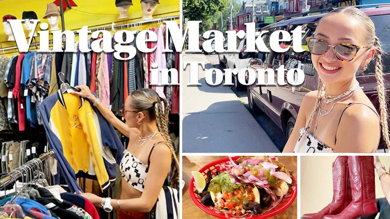 古着巡りVlog：カナダ・トロントでファッションとグルメを満喫｜カウボーイブーツ👢タコス🌮ナチュラルフードマーケット🛍｜Kensington Market Vlog