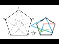 4K Как построить правильный пятиугольник, how to draw a regular pentagon