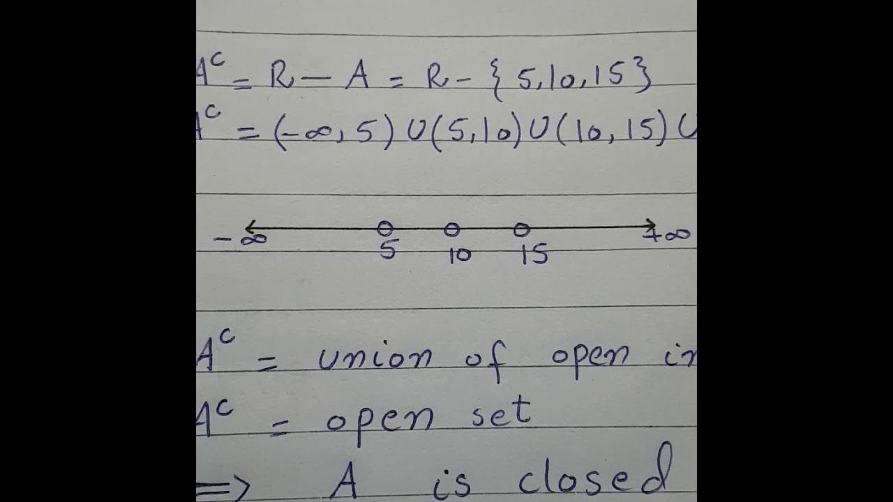 usual topology open and closed sets examples finite intersection YouTube