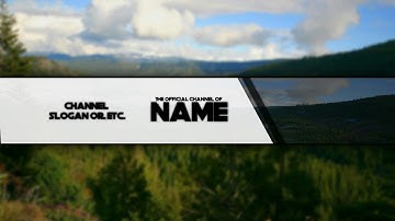 FREE CLEAN YOUTUBE BANNER TEMPLATE + Speed Art + Download