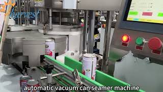 airtight negative pressure can closing machine,canned coconut drink vacuum sealing machinery