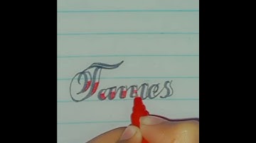 James name writing||today something new||#handwriting #calligraphy #viral #nameart #shorts