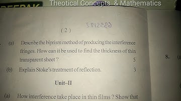 Physic paper :- wave & optics b.sc.2nd year 3rd sem of kuk University