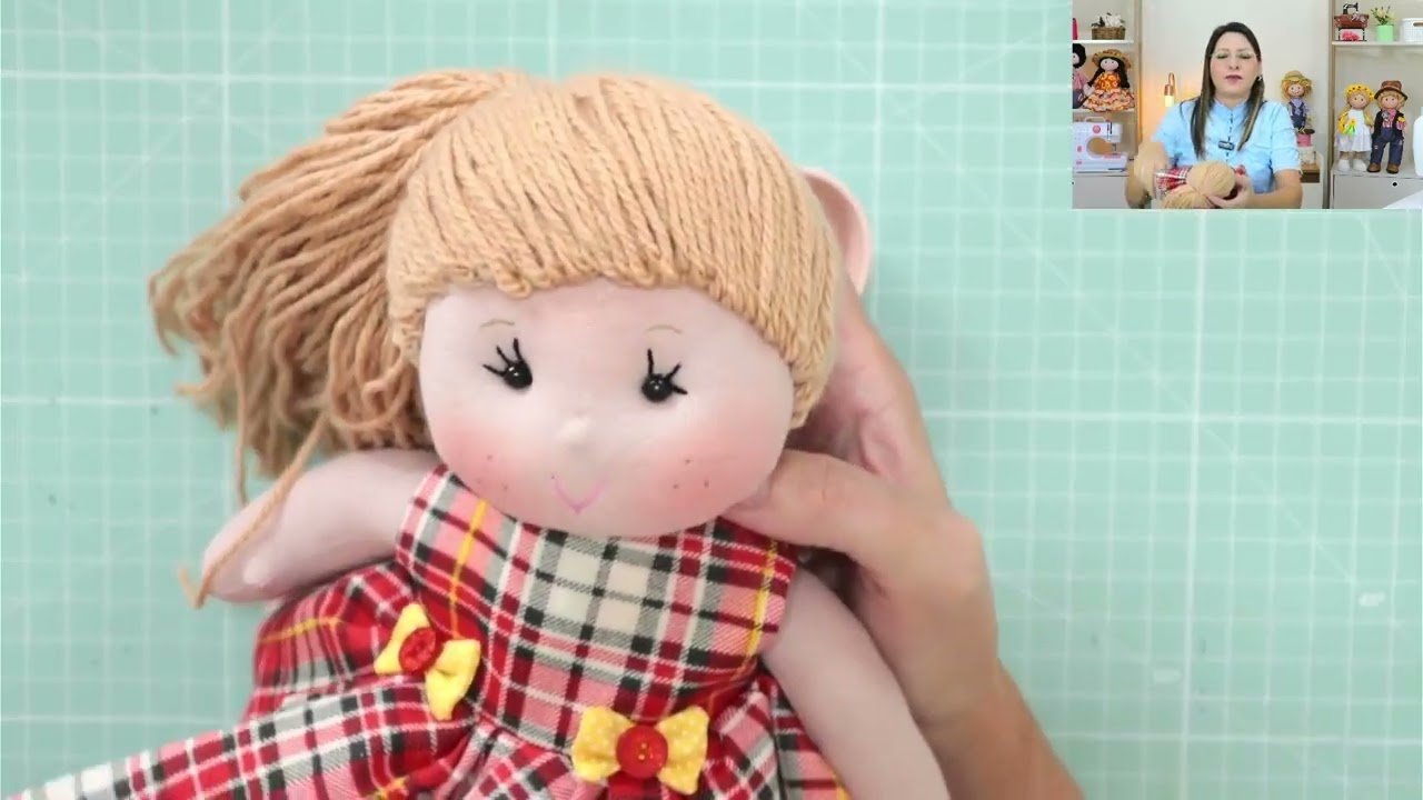 Como deixar a cabeça da boneca de pano redondinha