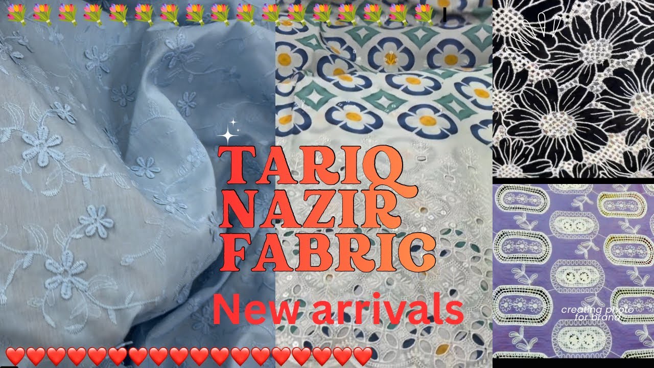 #TARIQ NAZIR FABRICS RASAKHAI #lwon fabric three pice volume and different items #foryou #online👗👚