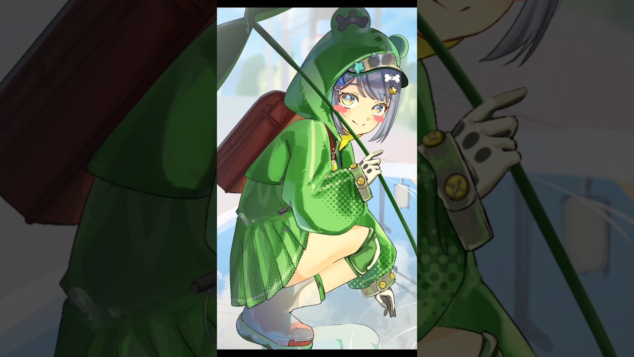 Drawing Yoru no Kuromu-chan's new outfit🐸#IllustrationMaking