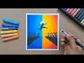 Jumping Into 2026 🚀 | Goodbye 2025 | Easy Oil Pastel Drawing Tutorial