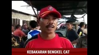 KEBAKARAN BENGKEL CAT, 4 MOBIL DAN 1 MOTOR IKUT LUDES TERBAKAR OK