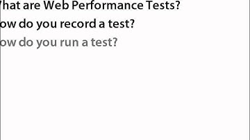 Introducing Web Performance Tests with VS2010-Introduction-video-1