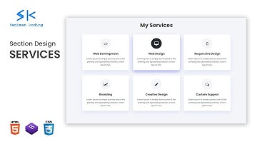 Tutorial Our Website SERVICES SECTION Design Using HTML, CSS and Bootstrap 4 - Seniman Koding