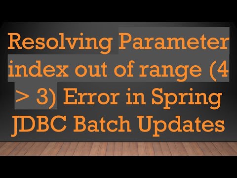 Resolving Parameter index