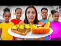 Kids Try Mom PREGNANT Cravings!