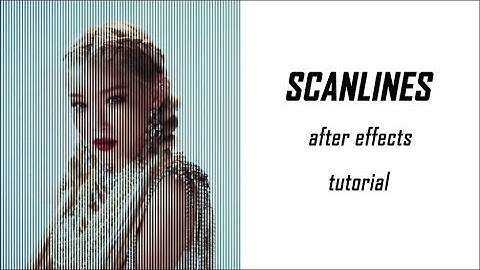 scanlines effect // after effects tutorial