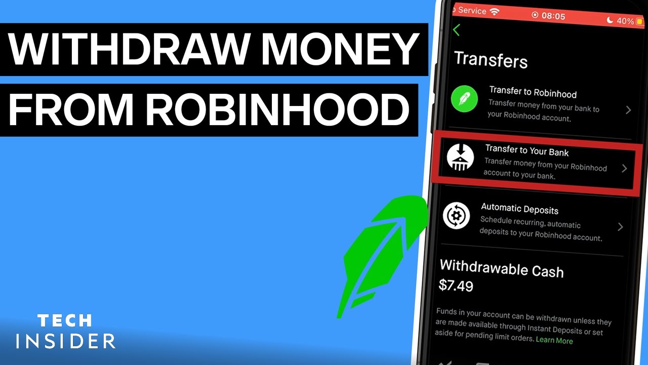 How To Withdraw Money From Robinhood