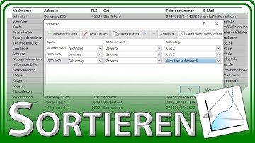 Alles zum SORTIEREN in EXCEL (Alphabetisch, Datum, Zahlen) - Excel Grundlagen Tutorial & Anleitung