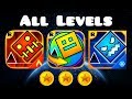 Geometry Dash Meltdown, World and Subzero ALL LEVELS + ALL COINS