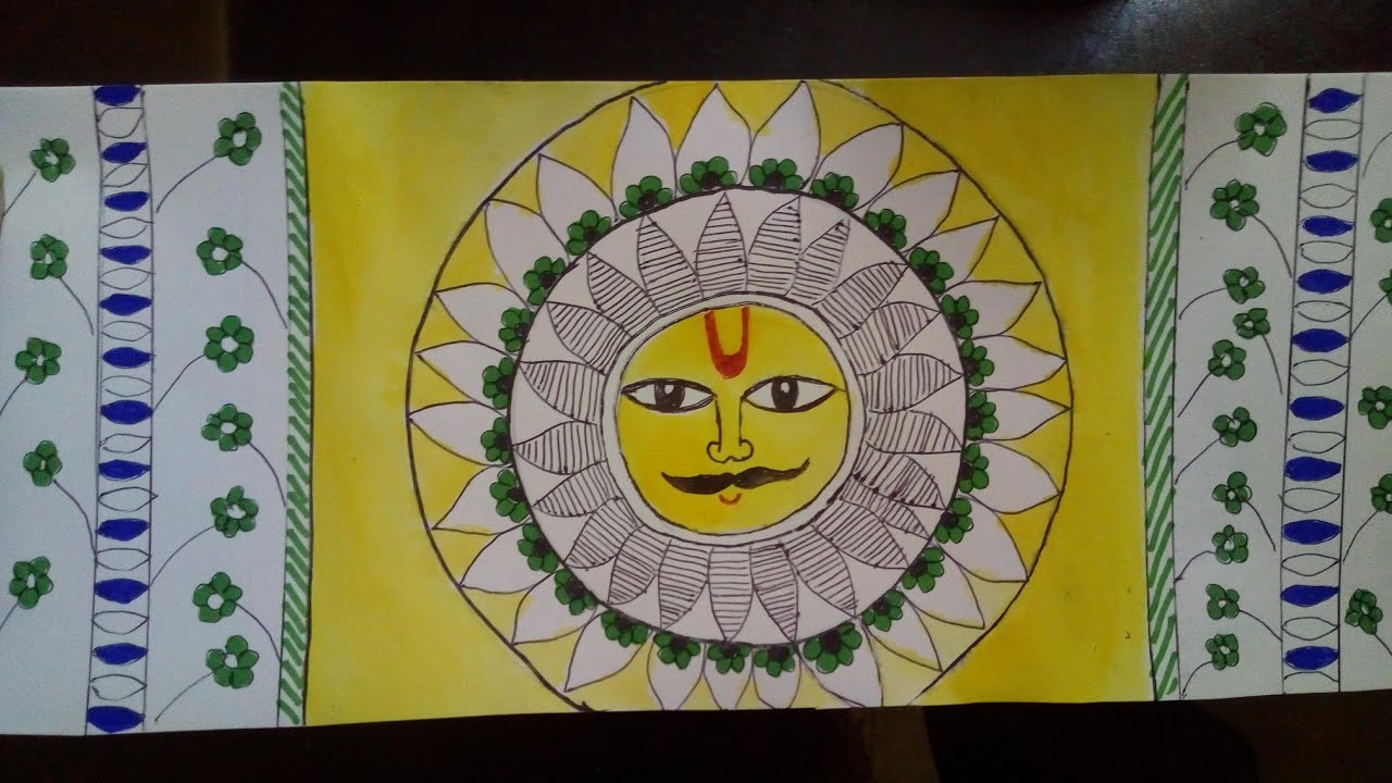 How to do kalamkari sun painting by Alisha Mandal - YouTube