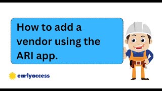 ARI  Software: How to add a vendor [Vendor Management] screenshot 1
