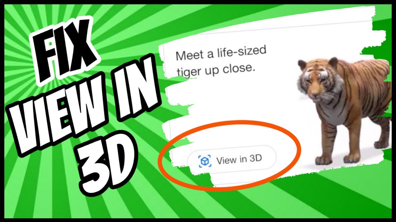 Fix Google 3D Animals Not Working