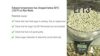 Troubleshooting - Woodco E-Compact wood pellet boiler