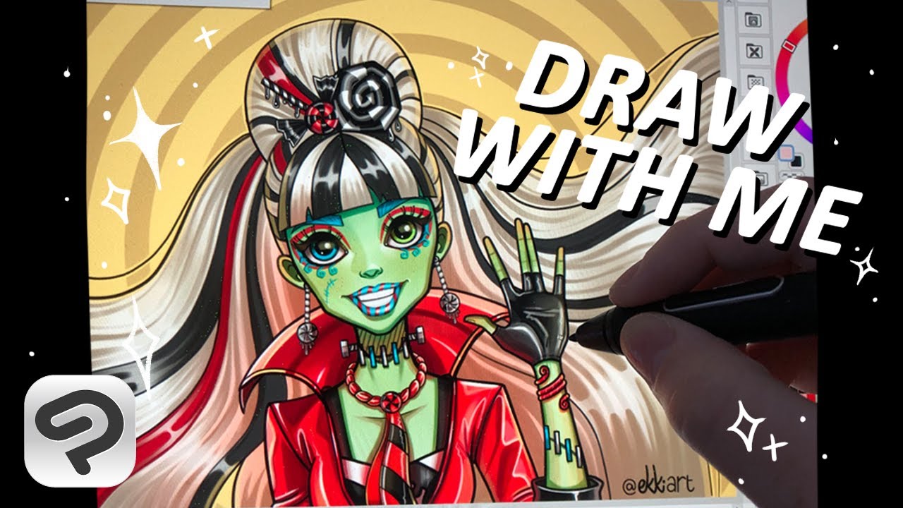 Draw With Me - Frankie Stein Sweet Screams - YouTube