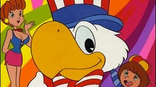 Sam el águila la mascota juegos olímpicos  estado Unidos  80s la intro y los créditos anime tuvo