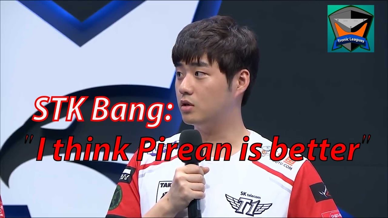 SKT Bang comments on Faker: I think Pirean is better :)