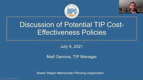 TIP Project Costs Ad Hoc Committee: July 8, 2021