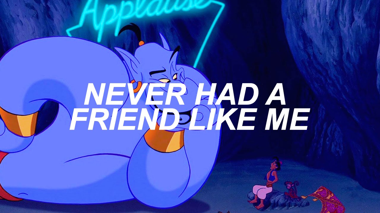 Never Had A Friend Like Me From Aladdin Lyric Video Youtube