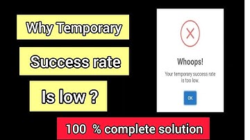 your Temporary success rate is too low sproutGigs | increase temporary success rate in SproutGigs |