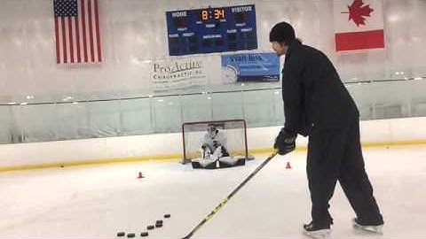 3E Goaltending Goalie Training -  Basics #23: Post Skating With Shot