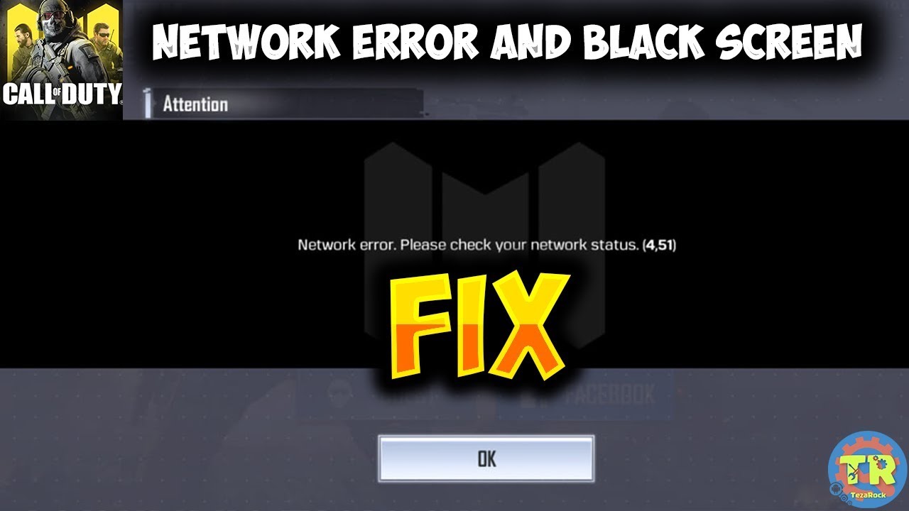 How to Fix Network Error and Black Screen in Call Of Duty Mobile ? |  TezaRock - 