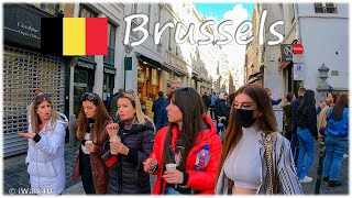 🇧🇪 Brussels Belgium City Walk 4K 🏙 4K Walking Tour ☀️ 🇧🇪 (Sunny Day)