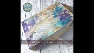 🌸 Tutorial: Craft along with me as I make this pretty ephemera box using a printable box template 🌸