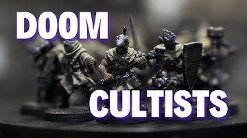 I built and painted a CULT to Survive the Fog in 1490 Doom