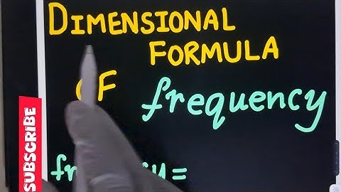 Trick to Find Dimensional Formula of Frequency #class11 #physics #dimensions